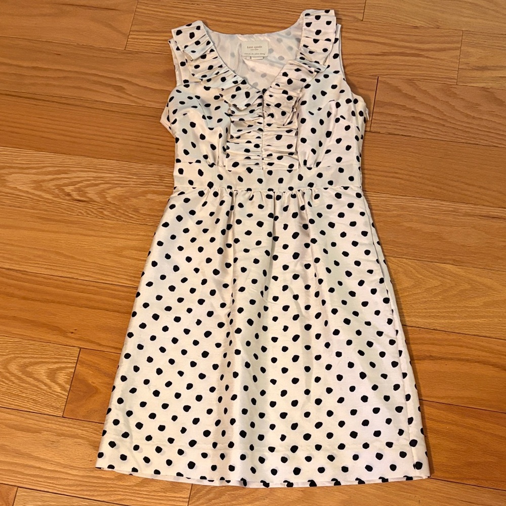 Kate Spade White and Black Polka Dot Dress